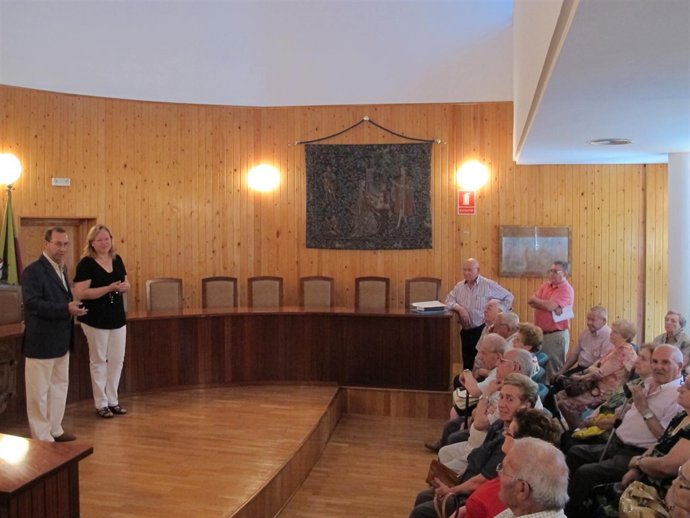Juan Antonio Sáez, en el acto de abono de las expropiaciones 
