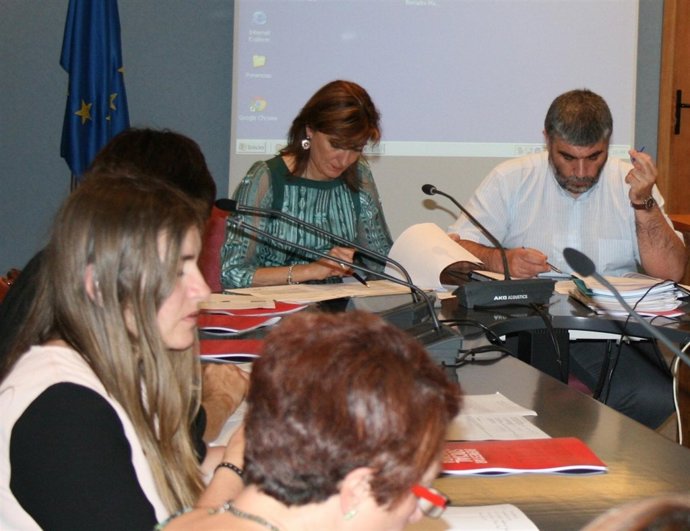 Díaz (segunda por la derecha) en la reunión del Consejo.