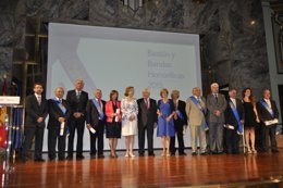 Rudi ha presidido el acto de entrega de bastón y bandas a alcaldes de 2013.