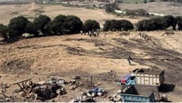 Pirámide destruida en Perú