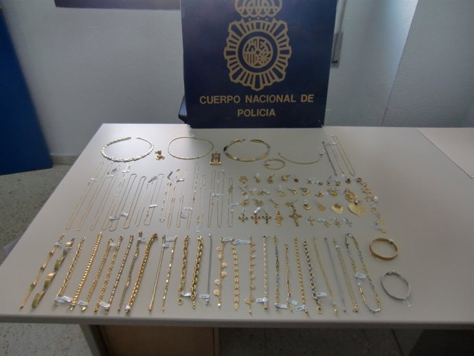 Joyas recuperadas tras robo