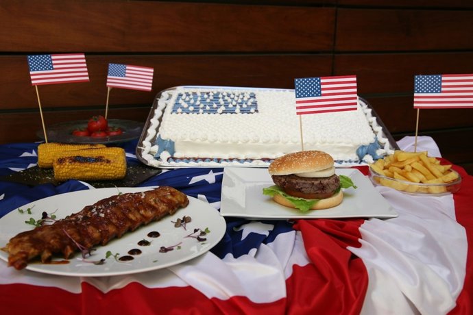 Menú del 4 de julio en el Hotel Intercontinental