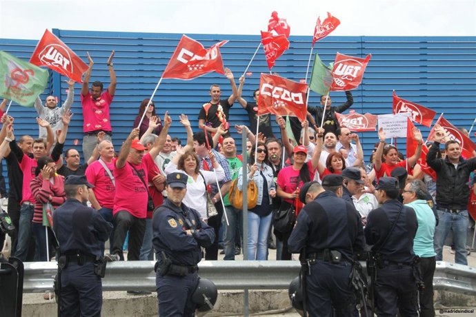 Protesta de los trabajadores de Areas