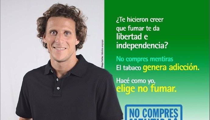 Diego Forlán, campaña antitabaco
