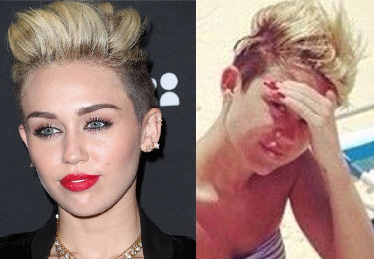Miley Cyrus: en bikini y sin maquillaje