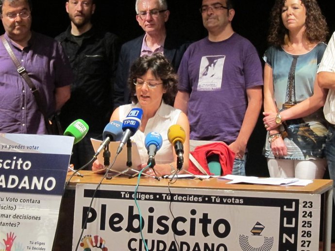 Victoria Bascarán, portavoz del plebiscito ciudadano en Asturias
