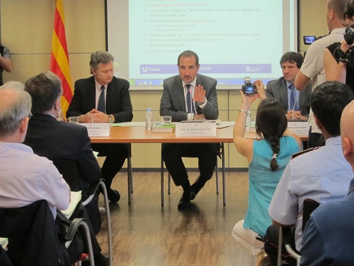 R.Espadaler, el dtor.Trànsit J.J.Isern y el secr.Interior J.Martínez