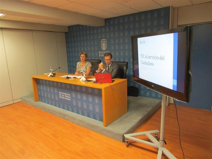 Rueda de prensa en el Ayuntamiento de Las Palmas de Gran Canaria