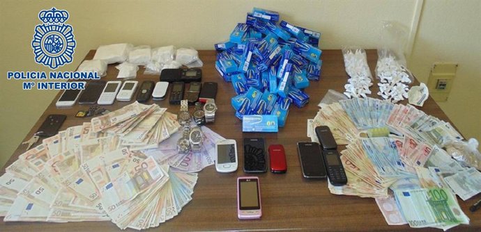 Material incautado en los registros domiciliarios