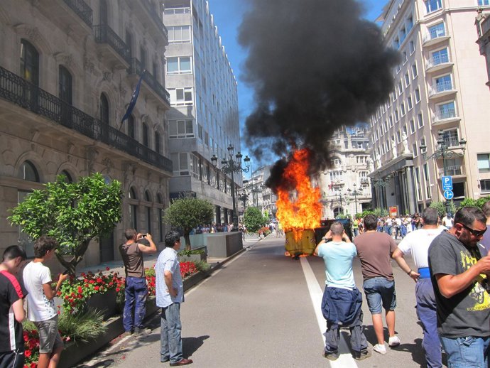 Protesta del naval en Vigo