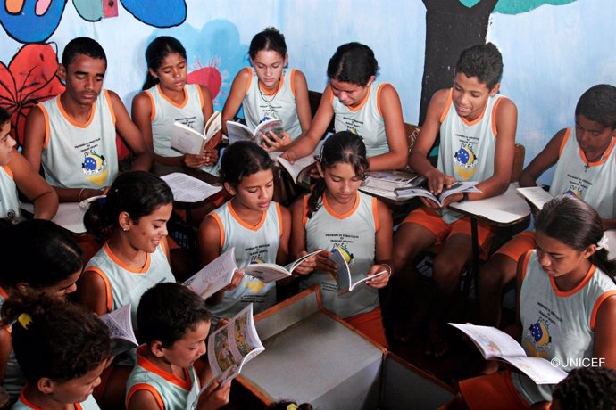 Campaña educativa Unicef niños Brasil
