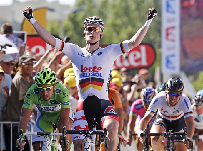 El corredor alemán Andre Greipel, del Lotto-Belisol
