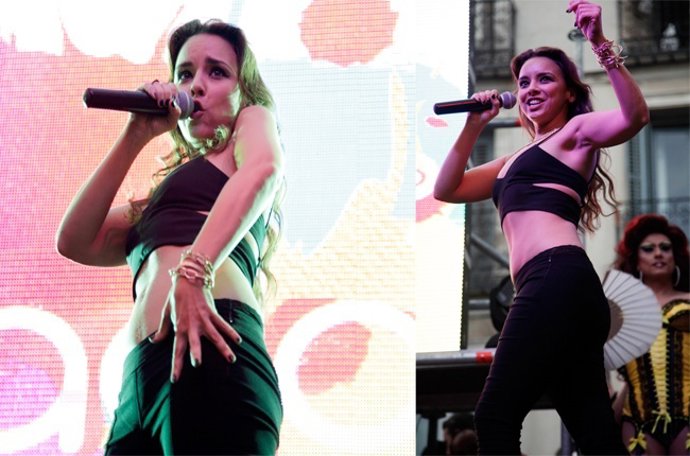 Chenoa promocionando su nuevo single en las fiestas del orgullo gay