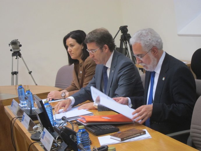 Feijóo en la comisión de las cajas