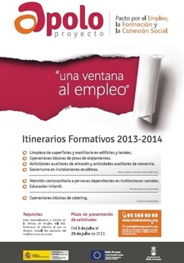 Imagen del cartel anunciador del Programa Apolo. 