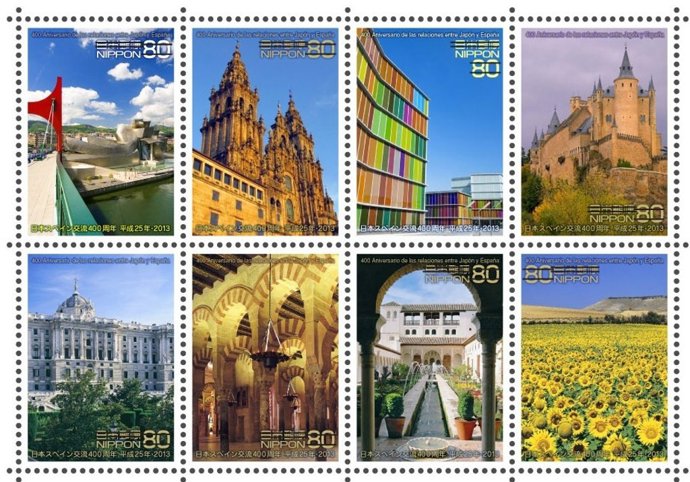 Sellos japoneses dedicados a España