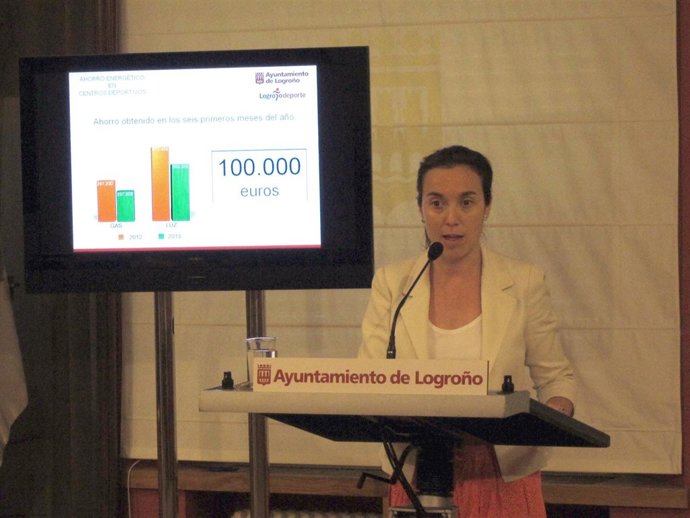 Gamarra informa sobre el ahorro energético en Logroño Deporte