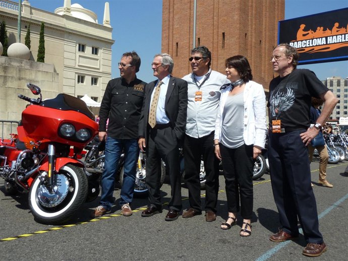 El alcalde de Barcelona, Xavier Trias, visita los Barcelona Harley Days 2013