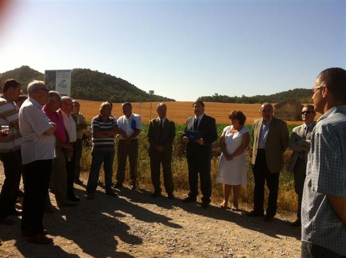 El conseller J.M.Pelegrí visita una finca en Foradada