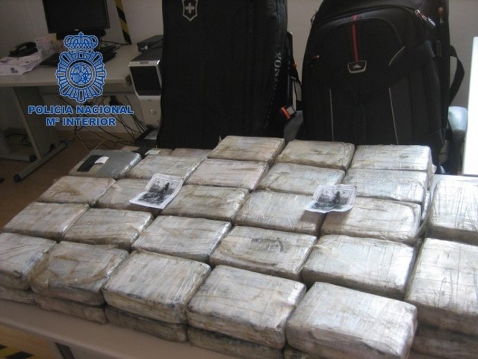 Cocaína intervenida en un contenedor del puerto de Valencia.