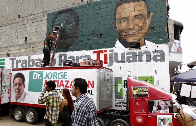 Imagen de campaña de un candidato por Tijuana