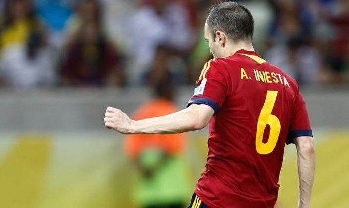 Andres Iniesta con la selección española