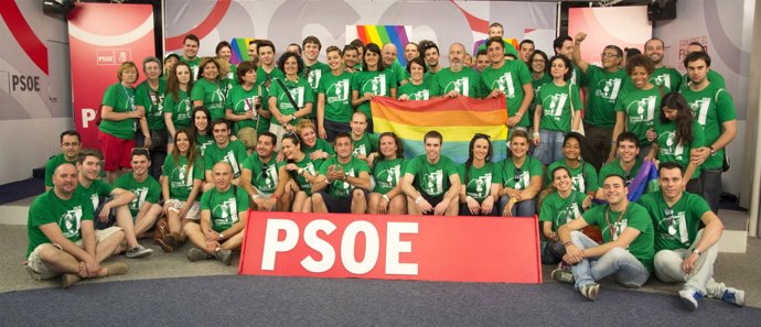 PSOE con el colectivo LGTB