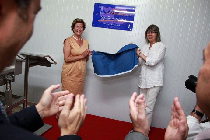 La conselleira do Mar, Rosa Quintana, este sábado en Camariñas