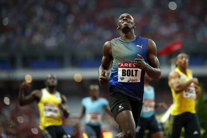 Usain Bolt en la Diamond League de París