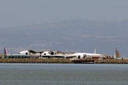 Avión accidentado en San Francisco
