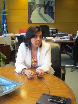 María Jesús Álvarez durante la entrevista.