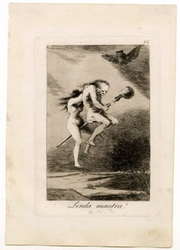 Una de las estampas de Goya cedidas para la exposición en el MuVIM