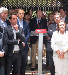 Alfredo Pérez Rubalcaba en el Comité Territorial del PSOE