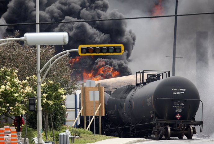 Explosión de un tren en Canadá