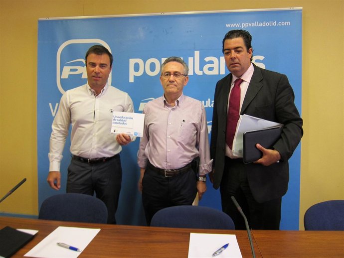 Los populares Idefonso Pastor, Marino Arranz y Alberto Gutiérrez.