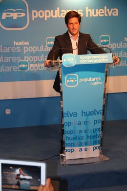 El secretario general del PP de Huelva, Guillermo García Longoria. 
