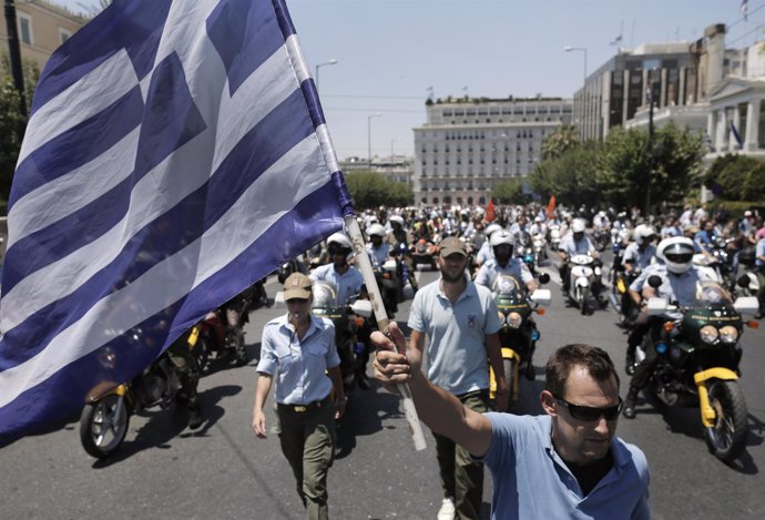 Manifestación en grecia contra los recortes 