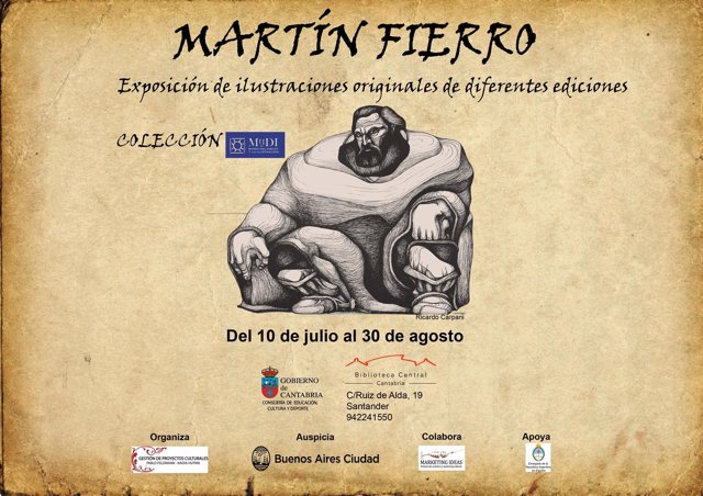 Cartel de la exposición sobre el 'Martin Fierro' de Jose Hernández