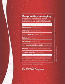 Compromisos medioambientales de Coca-Cola hasta 2020