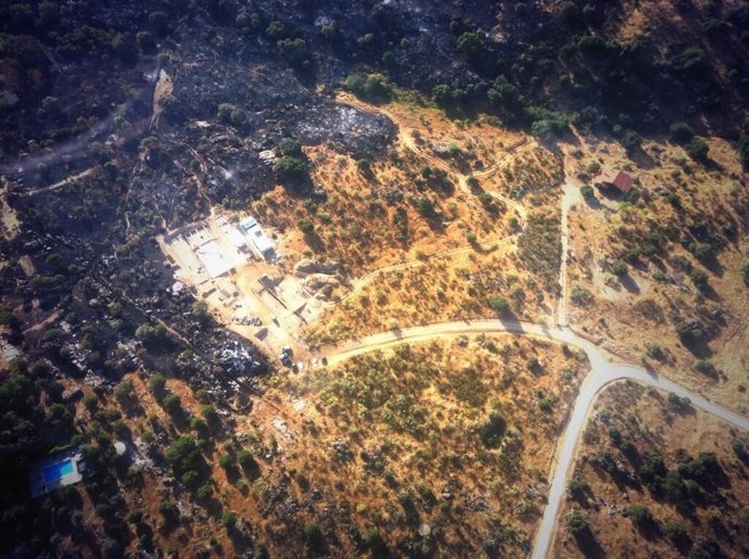 Incendio de Valdemorillo desde el aire