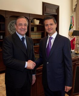 Florentino Pérez con el presidente de México