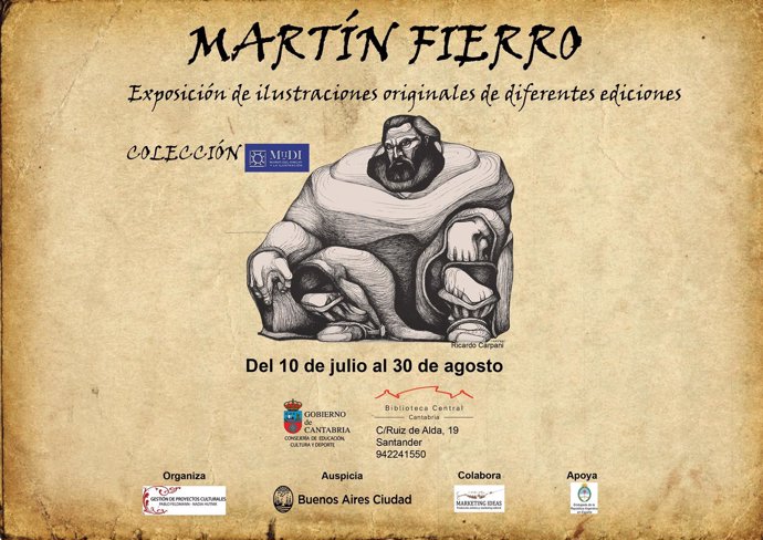 Cartel de la exposición sobre el 'Martin Fierro' de Jose Hernández