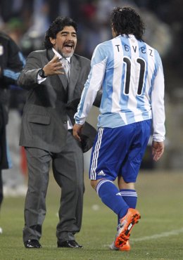 Maradona y Tévez