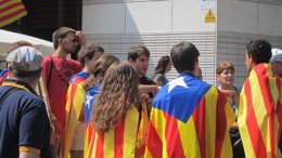 Ambiente En Las Calles De Barcelona Durante La Diada (Archivo)