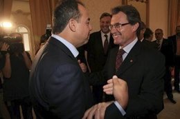 El gobernador de Rio de Janeiro, Sergio de Oliveira, y Artur Mas