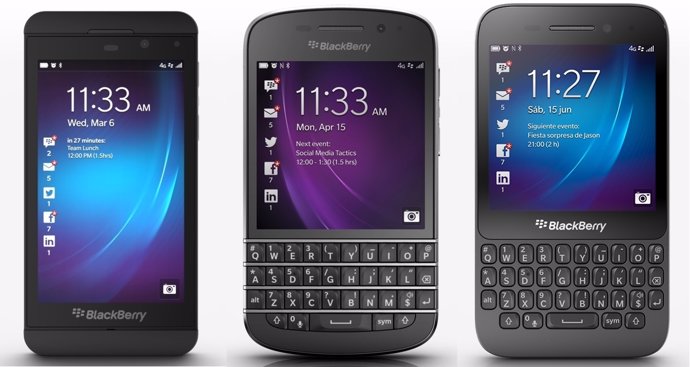 Nuevos BlackBerry Z10, Q10 y Q5