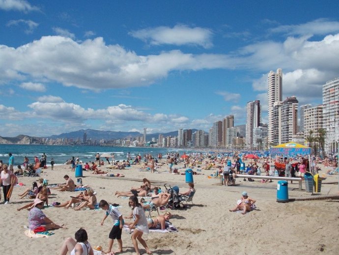 Una playa de Benidorm