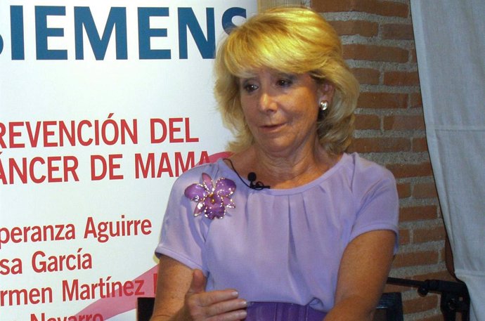 Esperanza Aguirre Prevención del cáncer de mama