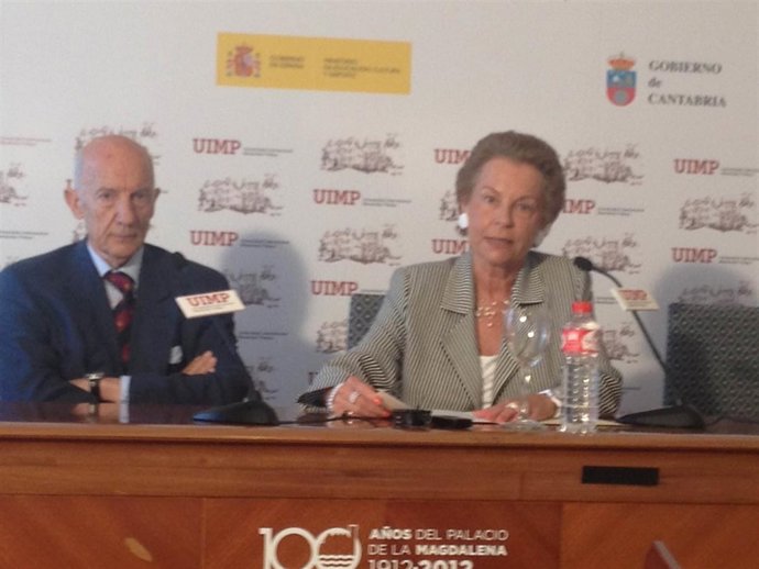 Pedro Crespo de Lara y Elena García Botín, en la UIMP