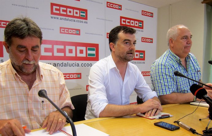 Francisco Fernández, Antonio Maíllo y Francisco Carbonero, en rueda de prensa.